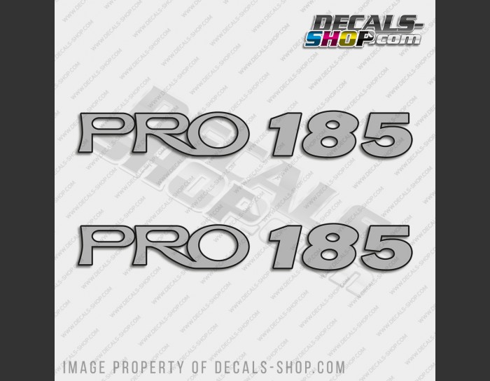 ProCraft Pro185 Boat Silver Decal Set of 2 x 14"